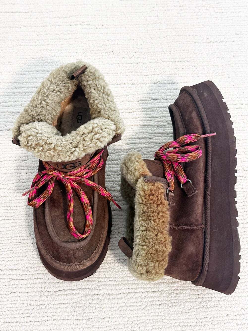UGG Funkarra Cabin Cuff Womens Size 9 Brown Boots Granola Girl Heritage Gorpcore